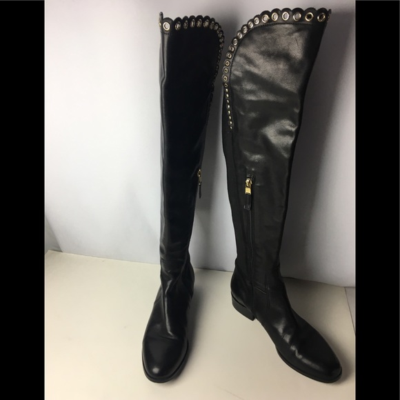L. K. Bennett London Over The Knee Leather Boot - Picture 1 of 9